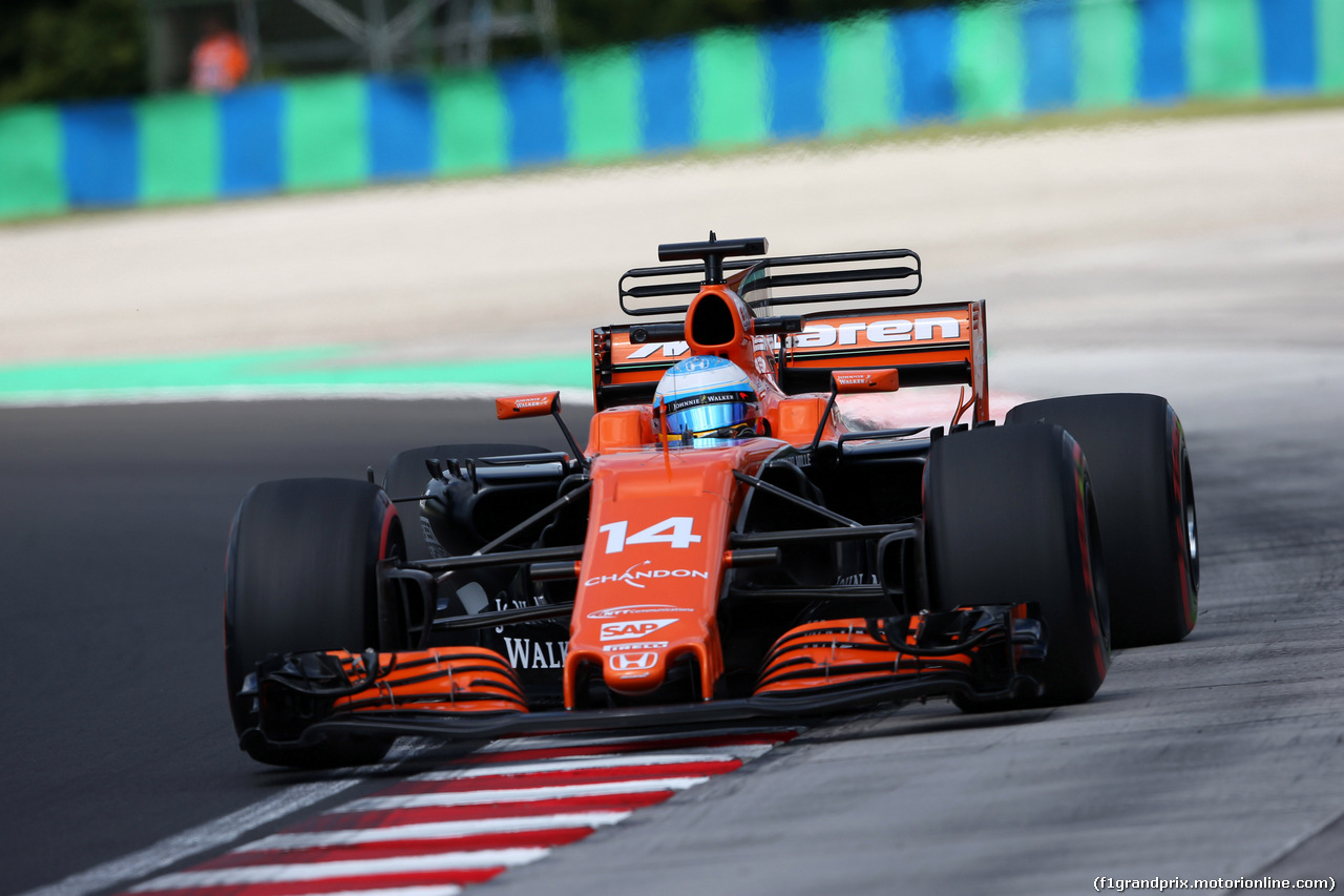 GP UNGHERIA, 28.07.2017 - Prove Libere 1, Fernando Alonso (ESP) McLaren MCL32