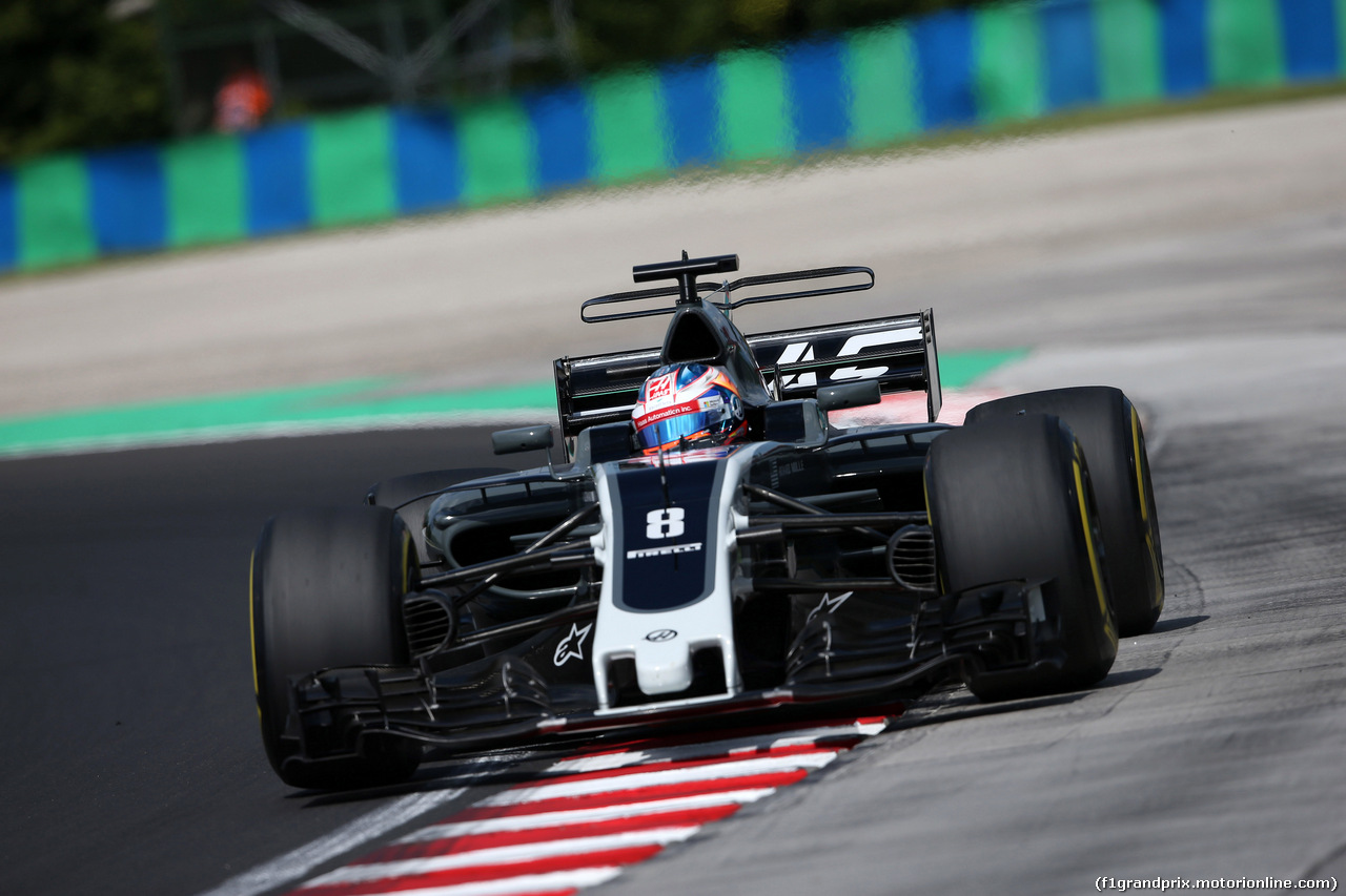 GP UNGHERIA, 28.07.2017 - Prove Libere 1, Romain Grosjean (FRA) Haas F1 Team VF-17