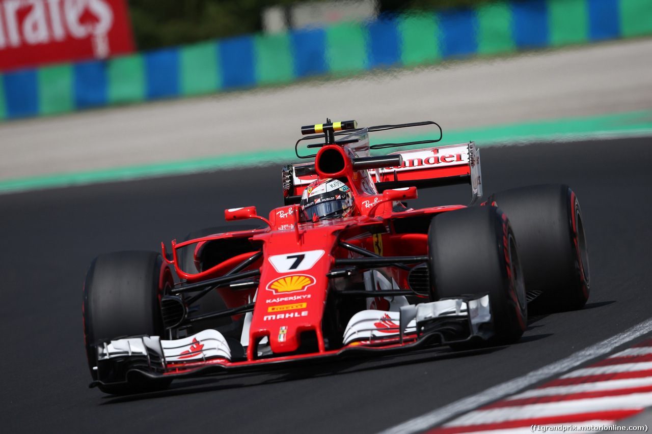 GP UNGHERIA, 28.07.2017 - Prove Libere 1, Kimi Raikkonen (FIN) Ferrari SF70H