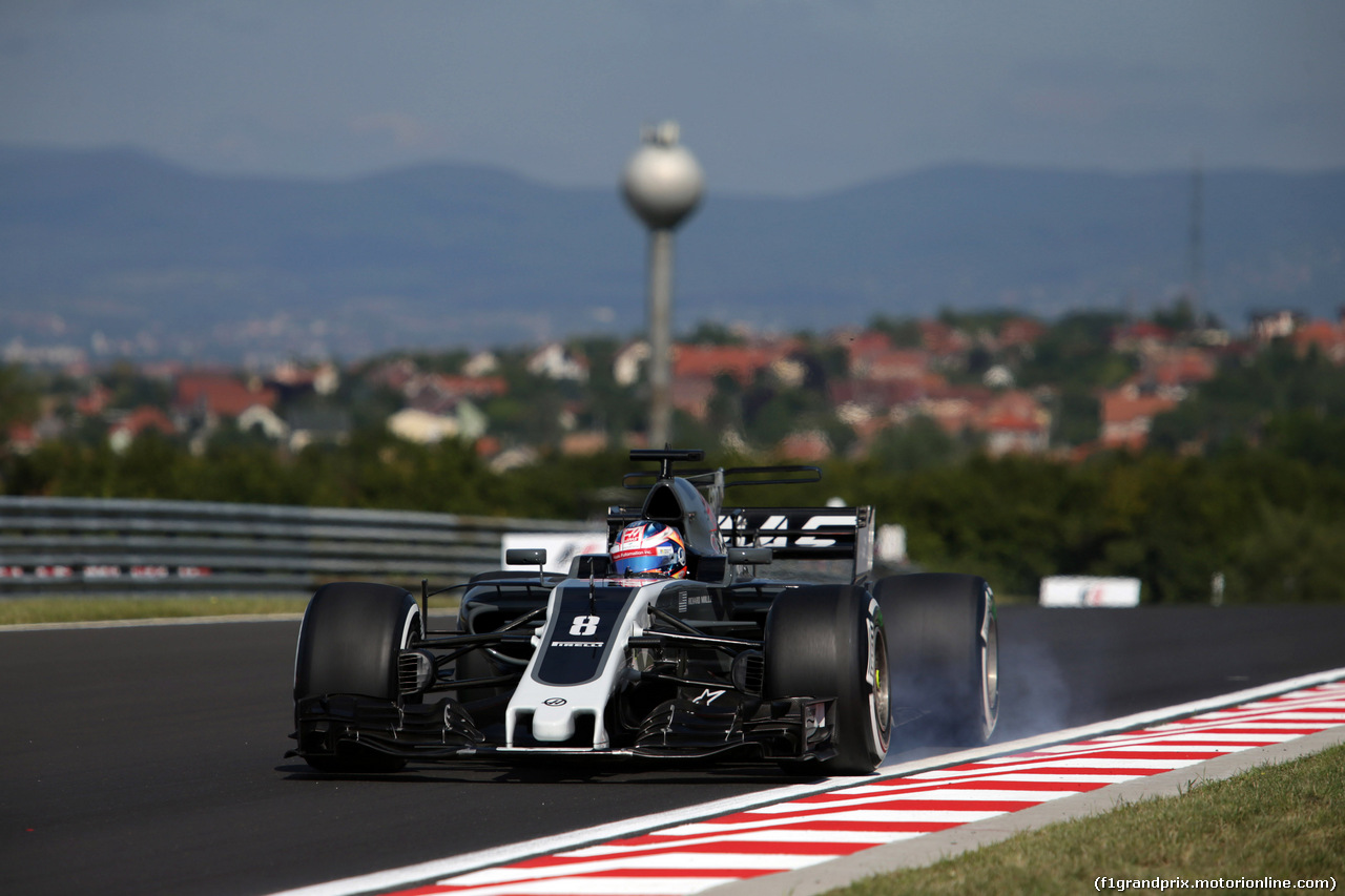 GP UNGHERIA, 28.07.2017 - Prove Libere 1, Romain Grosjean (FRA) Haas F1 Team VF-17