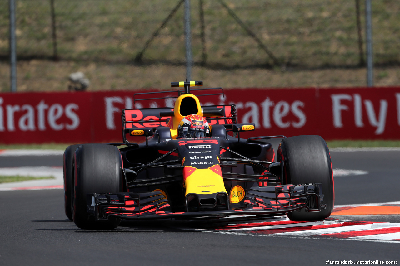 GP UNGHERIA, 28.07.2017 - Prove Libere 1, Max Verstappen (NED) Red Bull Racing RB13