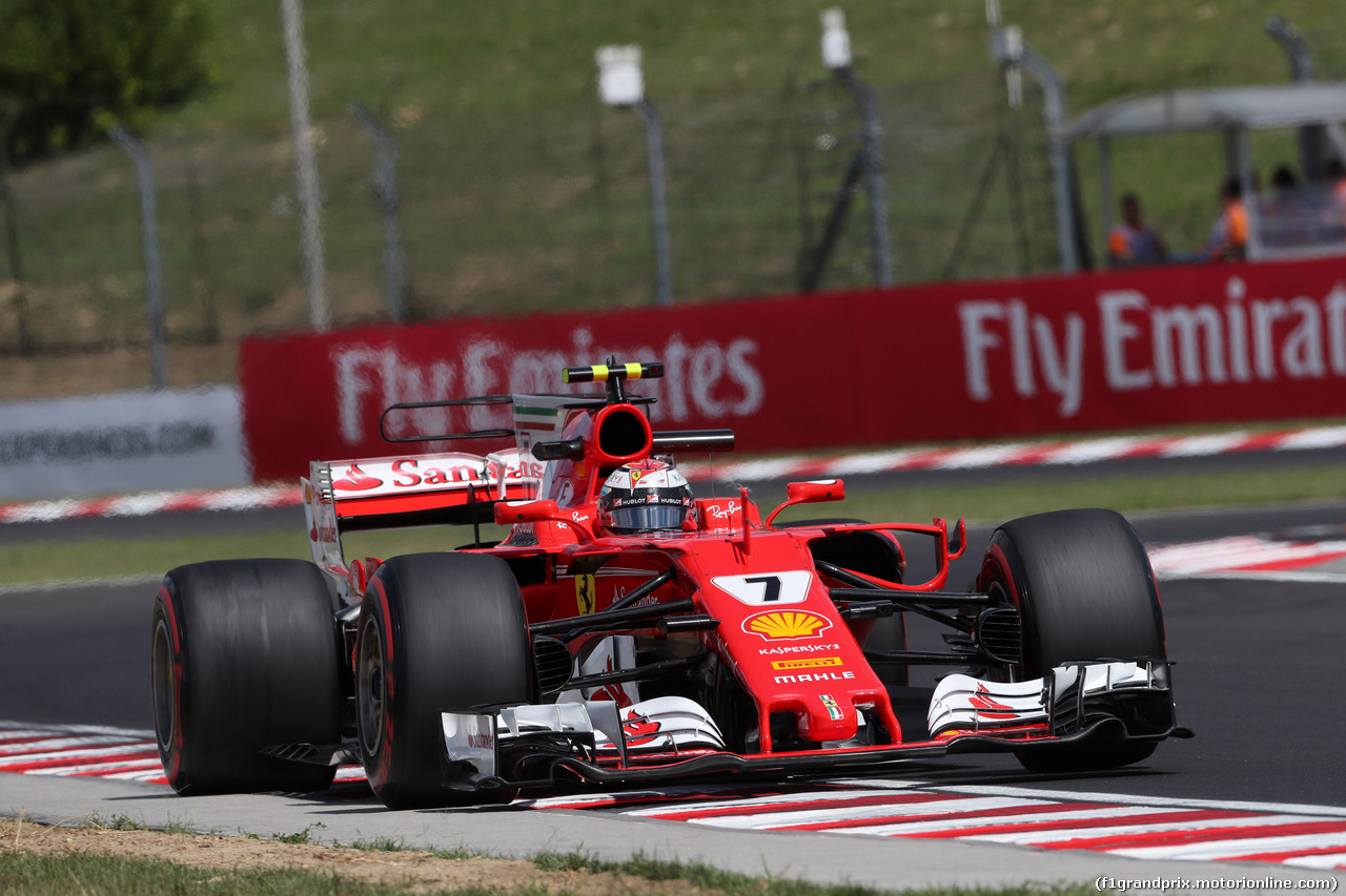 GP UNGHERIA, 28.07.2017 - Prove Libere 1, Kimi Raikkonen (FIN) Ferrari SF70H