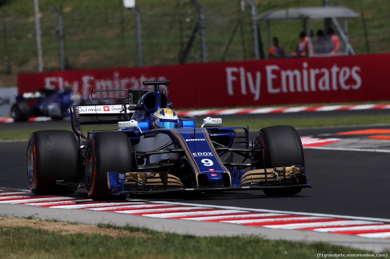 GP UNGHERIA, 28.07.2017 - Prove Libere 1, Marcus Ericsson (SUE) Sauber C36