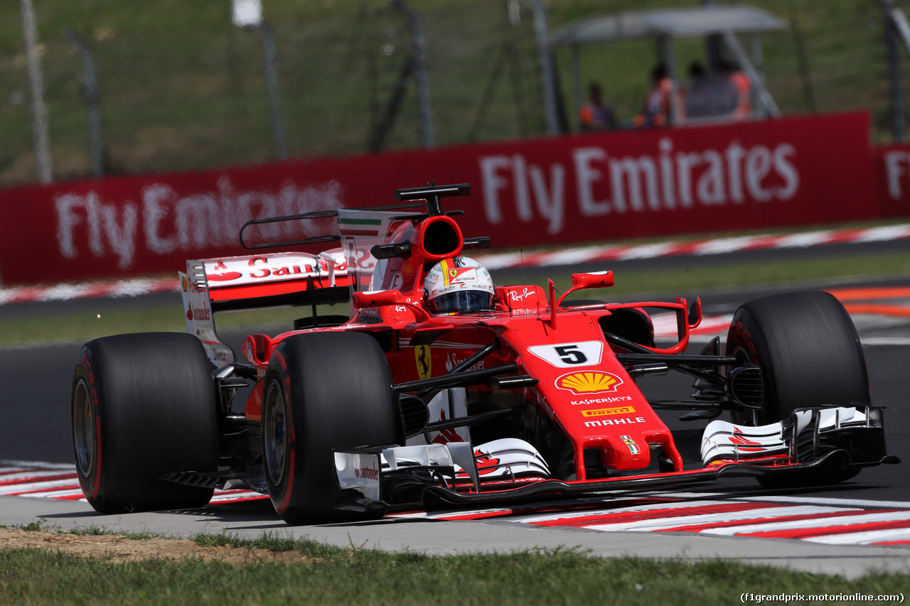 GP UNGHERIA, 28.07.2017 - Prove Libere 1, Sebastian Vettel (GER) Ferrari SF70H