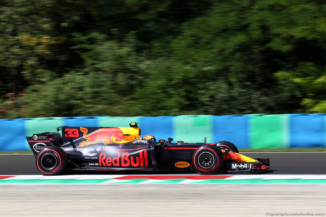 GP UNGHERIA, 28.07.2017 - Prove Libere 1, Max Verstappen (NED) Red Bull Racing RB13