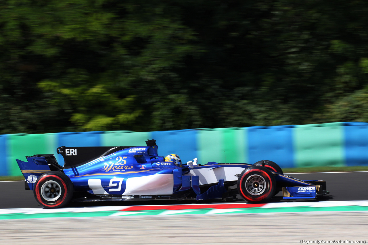 GP UNGHERIA, 28.07.2017 - Prove Libere 1, Marcus Ericsson (SUE) Sauber C36