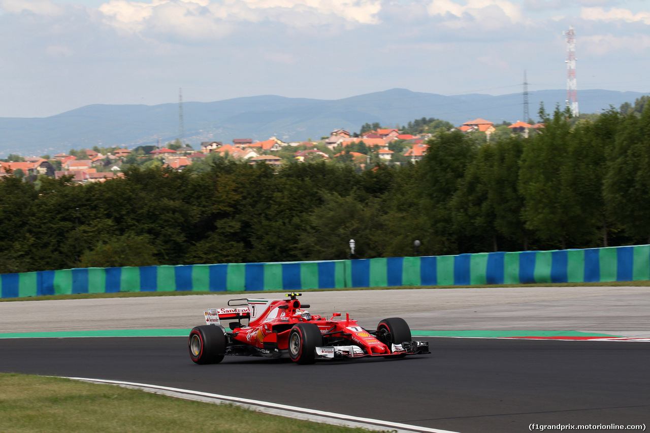 GP UNGHERIA, 28.07.2017 - Prove Libere 1, Kimi Raikkonen (FIN) Ferrari SF70H