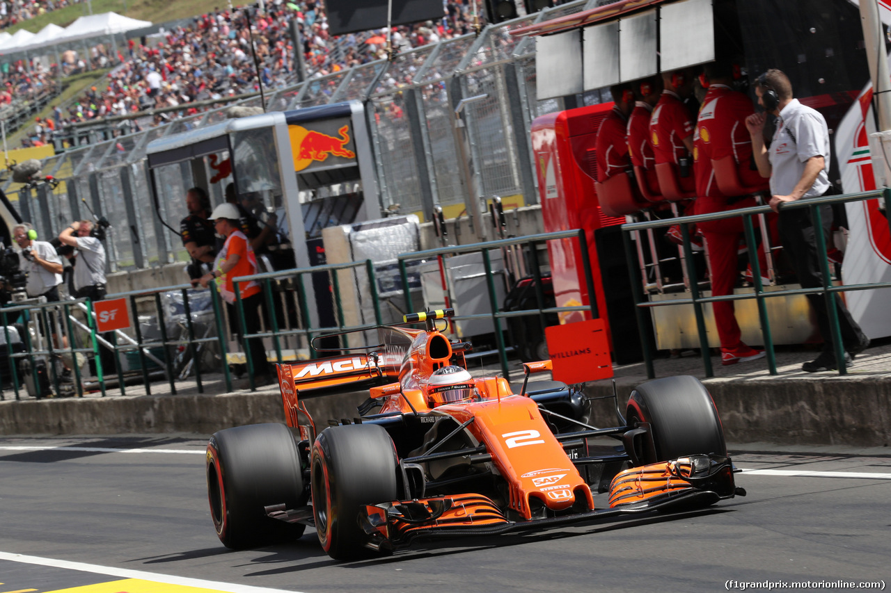 GP UNGHERIA, 28.07.2017 - Prove Libere 2, Stoffel Vandoorne (BEL) McLaren MCL32