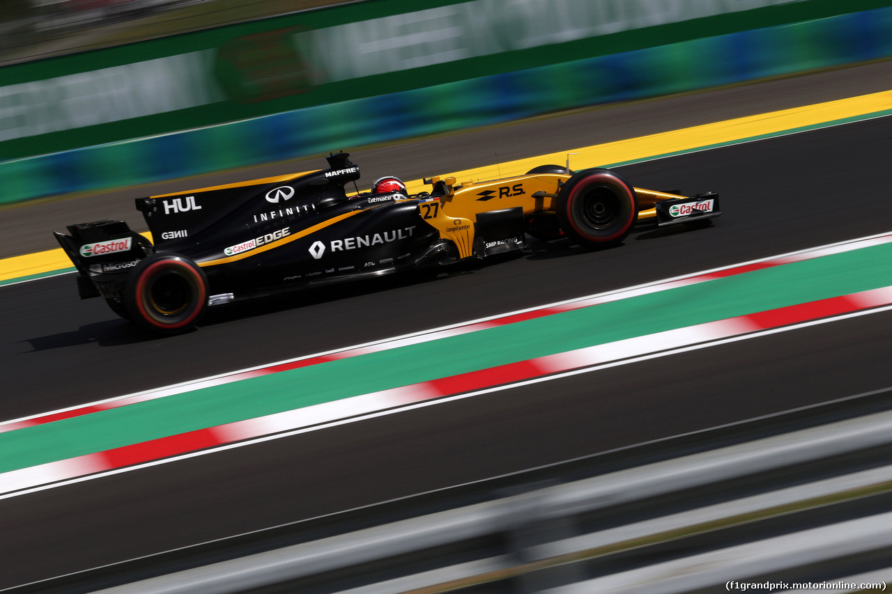 GP UNGHERIA, 28.07.2017 - Prove Libere 2, Nico Hulkenberg (GER) Renault Sport F1 Team RS17