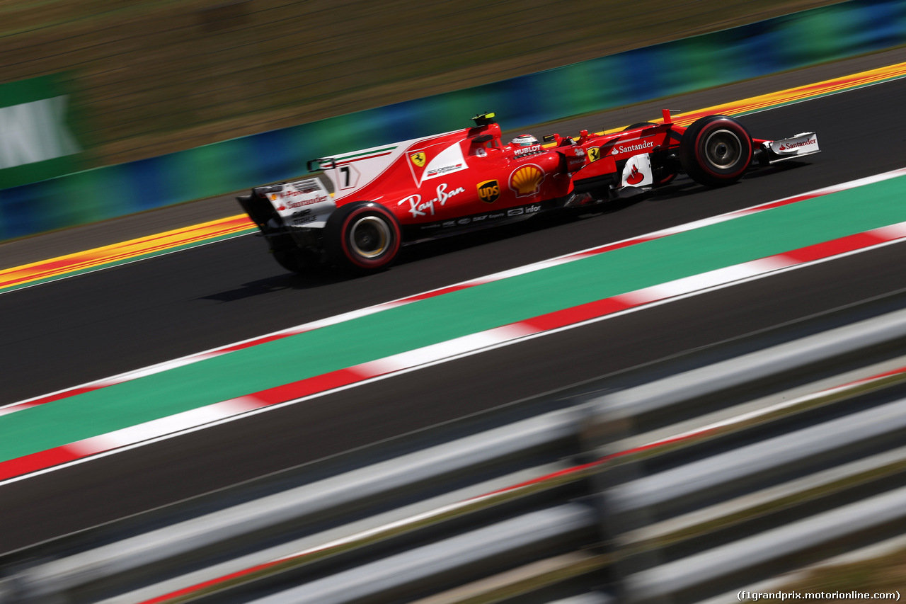 GP UNGHERIA, 28.07.2017 - Prove Libere 2, Kimi Raikkonen (FIN) Ferrari SF70H