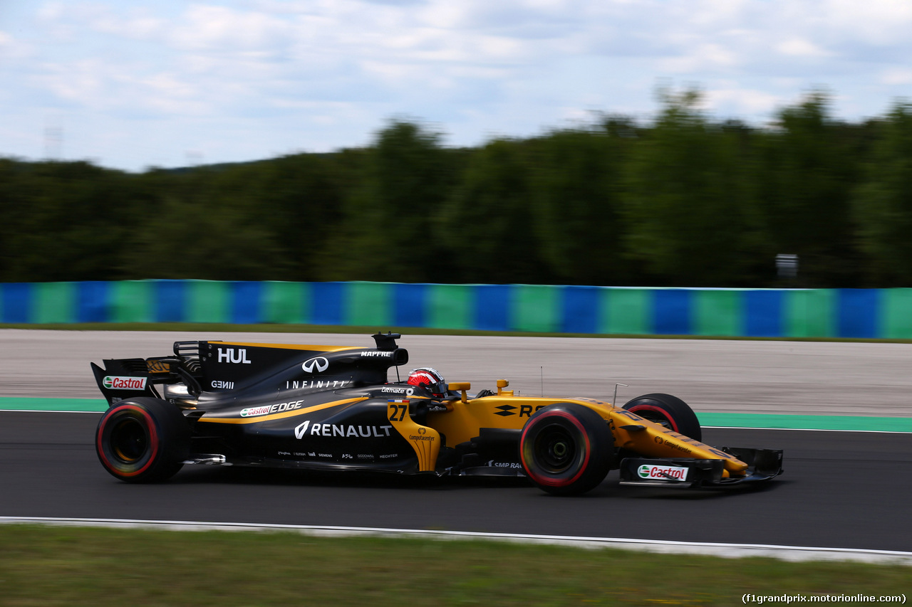 GP UNGHERIA, 28.07.2017 - Prove Libere 2, Nico Hulkenberg (GER) Renault Sport F1 Team RS17