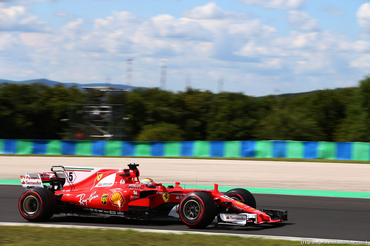 GP UNGHERIA, 28.07.2017 - Prove Libere 2, Sebastian Vettel (GER) Ferrari SF70H