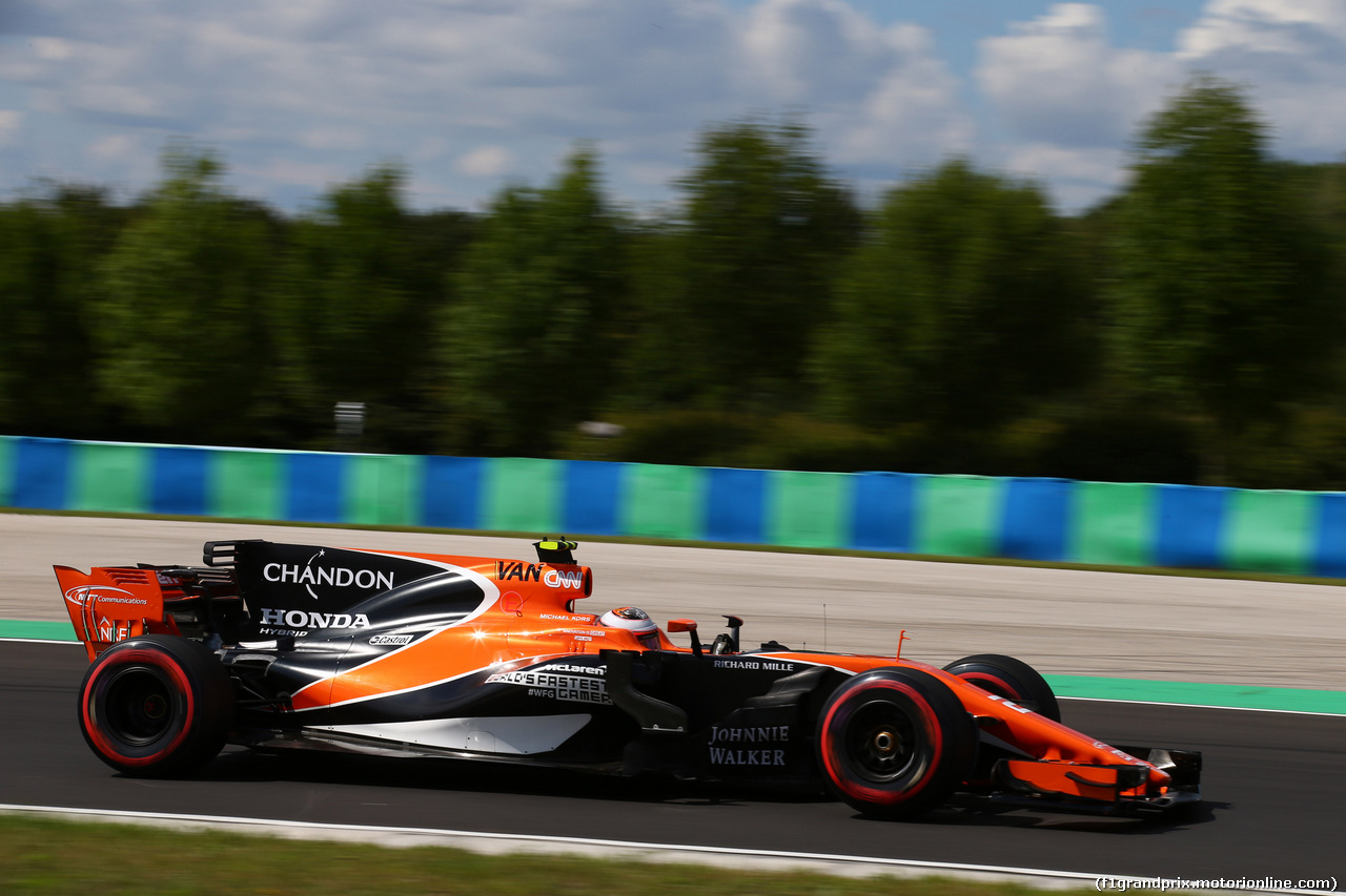 GP UNGHERIA, 28.07.2017 - Prove Libere 2, Stoffel Vandoorne (BEL) McLaren MCL32
