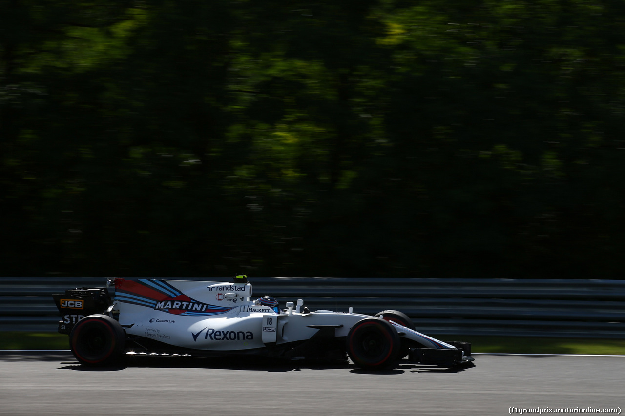GP UNGHERIA, 28.07.2017 - Prove Libere 2, Lance Stroll (CDN) Williams FW40