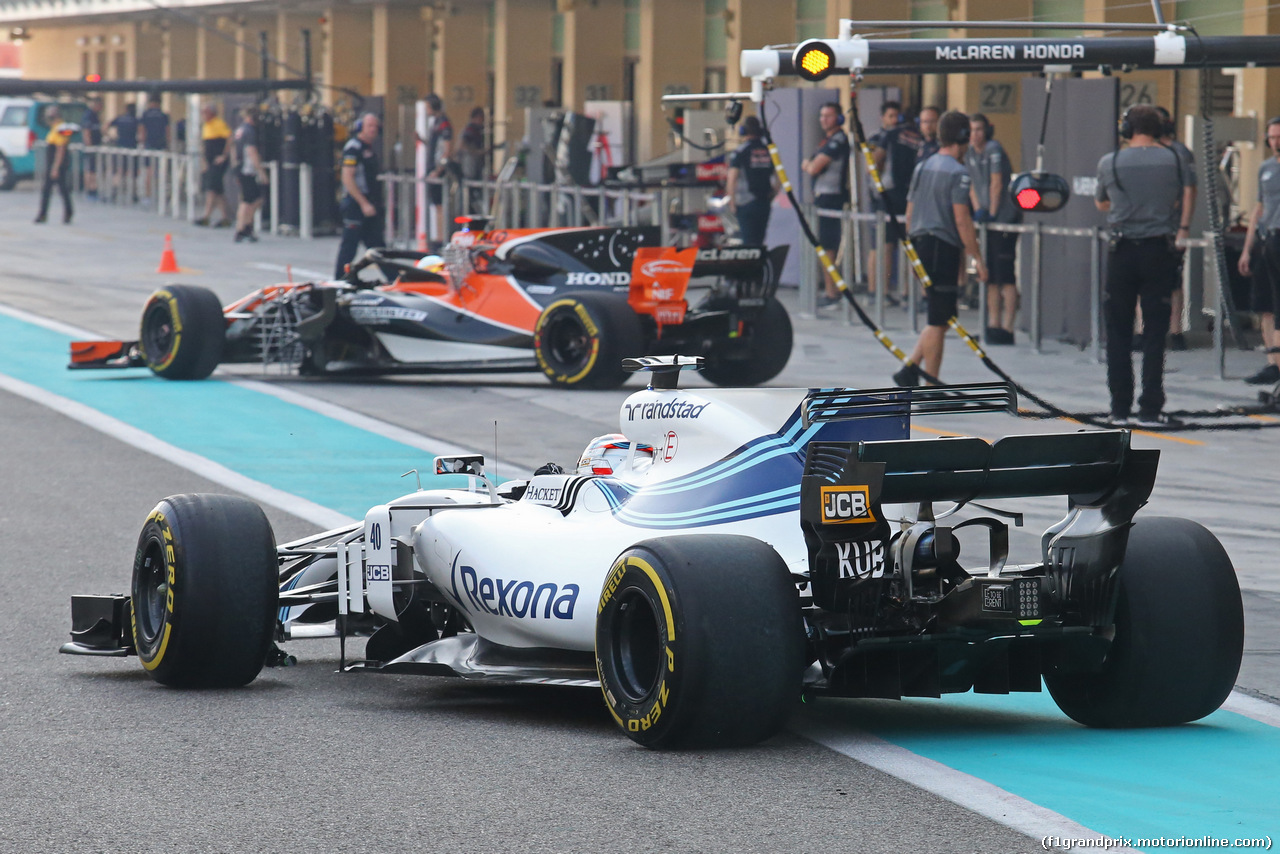 TEST ABU DHABI 28 NOVEMBRE, Robert Kubica (POL), Williams F1 Team 
28.11.2017.