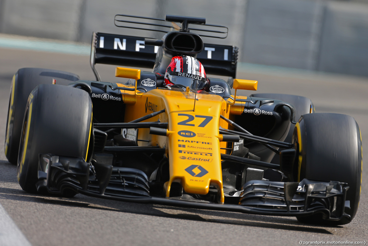 TEST ABU DHABI 28 NOVEMBRE, Nico Hulkenberg (GER) Renault Sport F1 Team 
28.11.2017. F