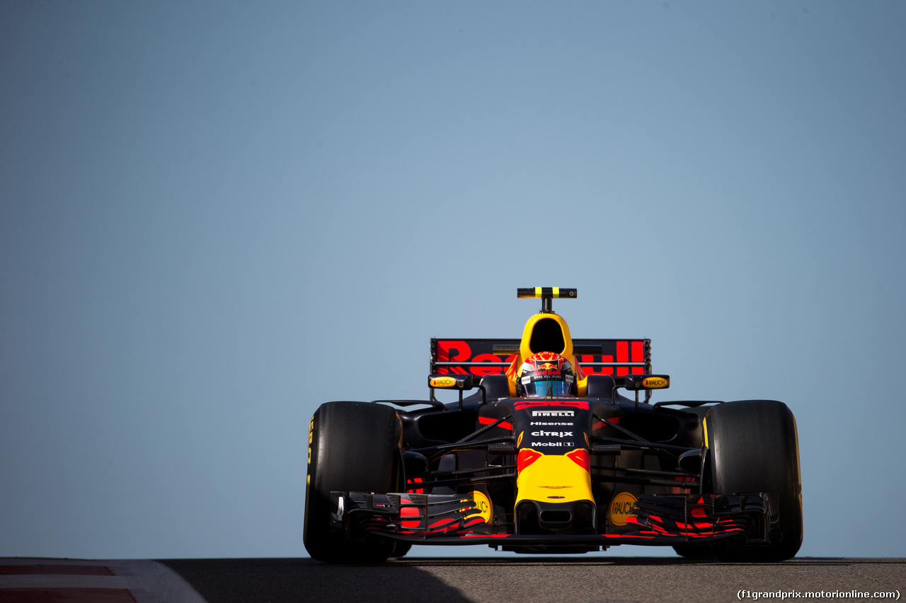 TEST F1 ABU DHABI 29 NOVEMBRE, Max Verstappen (NLD) Red Bull Racing RB13.
29.11.2017.