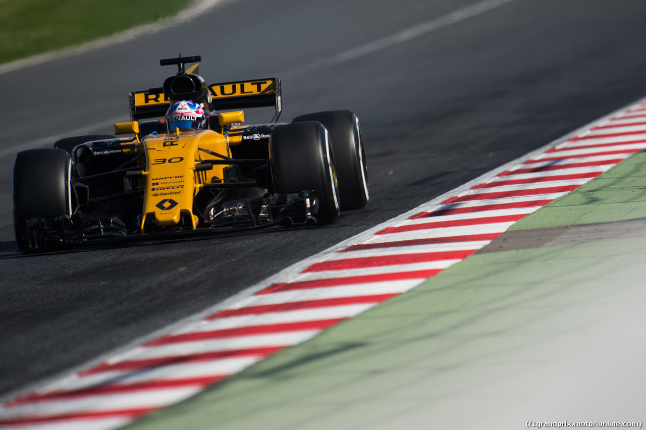 TEST F1 BARCELLONA 1 MARZO, Jolyon Palmer (GBR) Renault Sport F1 Team RS17.
01.03.2017. F