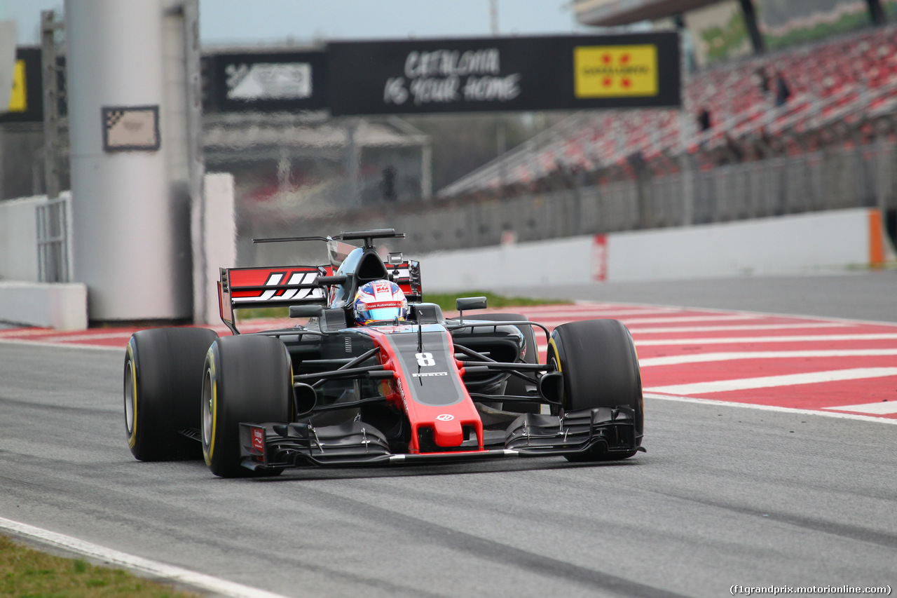 TEST F1 BARCELLONA 1 MARZO, 01.03.2017 - Romain Grosjean (FRA) Haas F1 Team VF-17