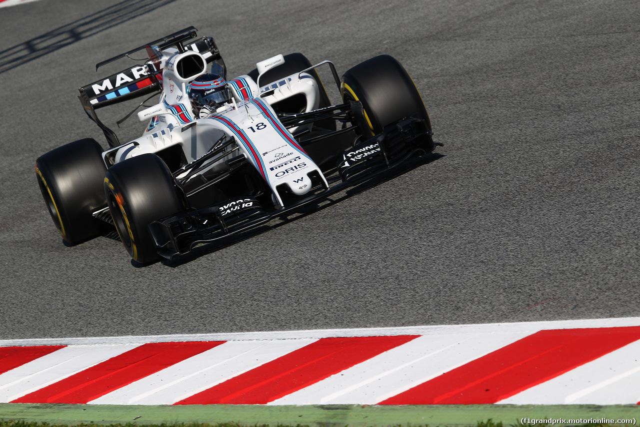 TEST F1 BARCELLONA 1 MARZO, 01.03.2017 - Lance Stroll (CDN) Williams FW40
