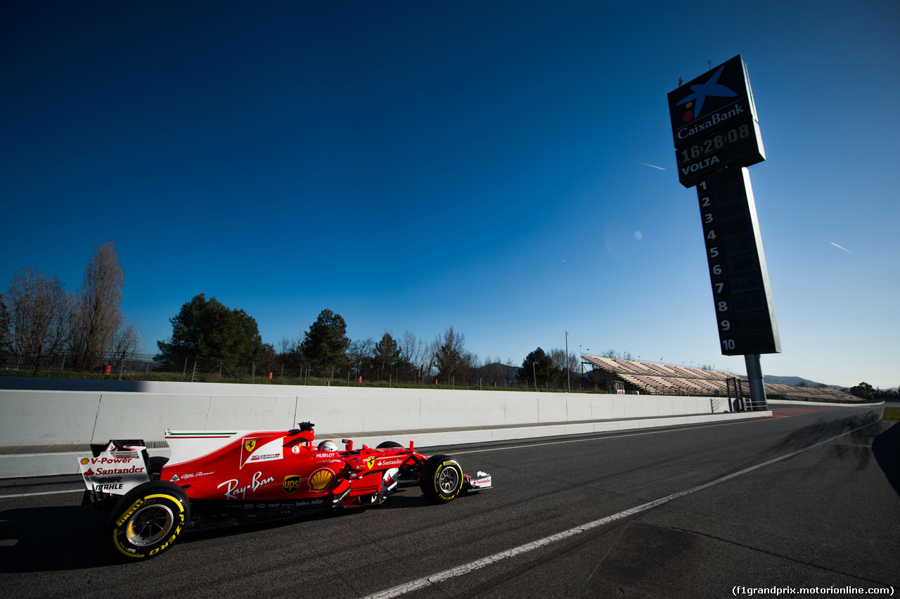 TEST F1 BARCELLONA 1 MARZO, Sebastian Vettel (GER) Ferrari SF70H.
01.03.2017.