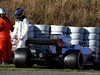 TEST F1 BARCELLONA 1 MARZO, Lance Stroll (CDN) Williams FW40 crashed into a tyre barrier.
01.03.2017.