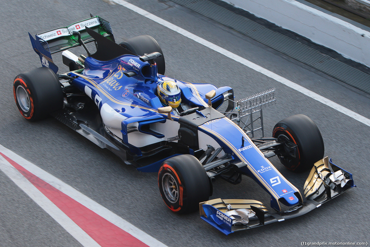 TEST F1 BARCELLONA 27 FEBBRAIO, Marcus Ericsson (SWE) Sauber C36 running sensor equipment.
27.02.2017.