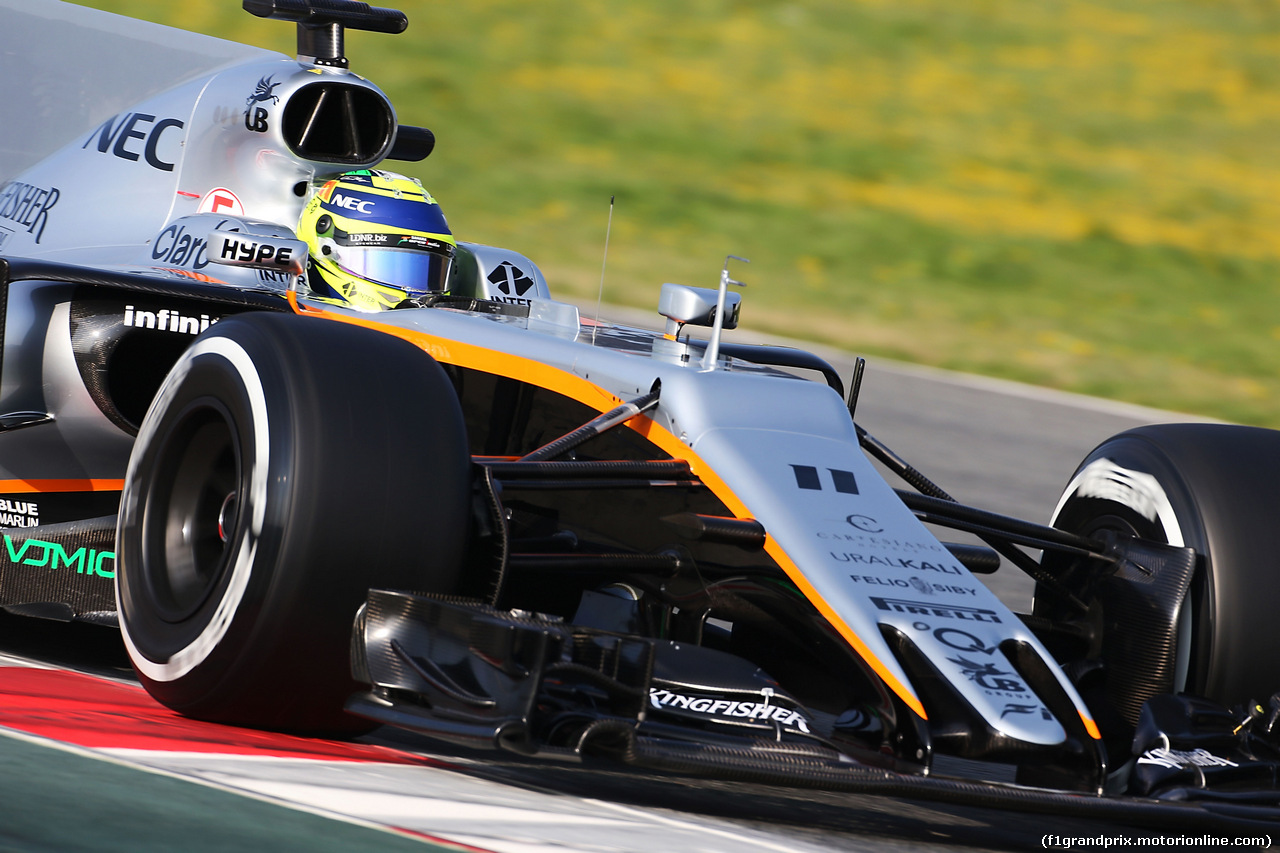 TEST F1 BARCELLONA 27 FEBBRAIO, Sergio Perez (MEX) Sahara Force India F1 VJM10.
27.02.2017.