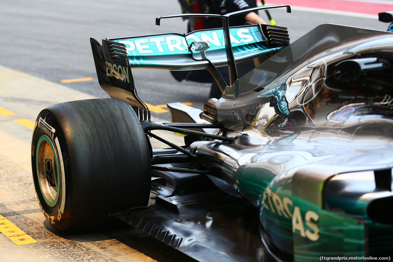 TEST F1 BARCELLONA 27 FEBBRAIO, Mercedes AMG F1 W08 rear suspension detail.
27.02.2017.
