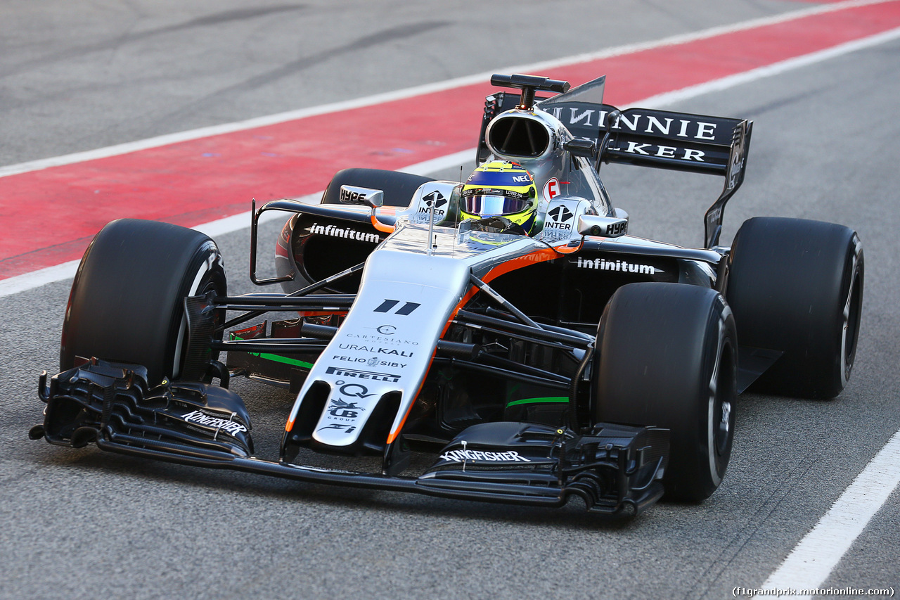 TEST F1 BARCELLONA 27 FEBBRAIO, Sergio Perez (MEX) Sahara Force India F1 VJM10.
27.02.2017.