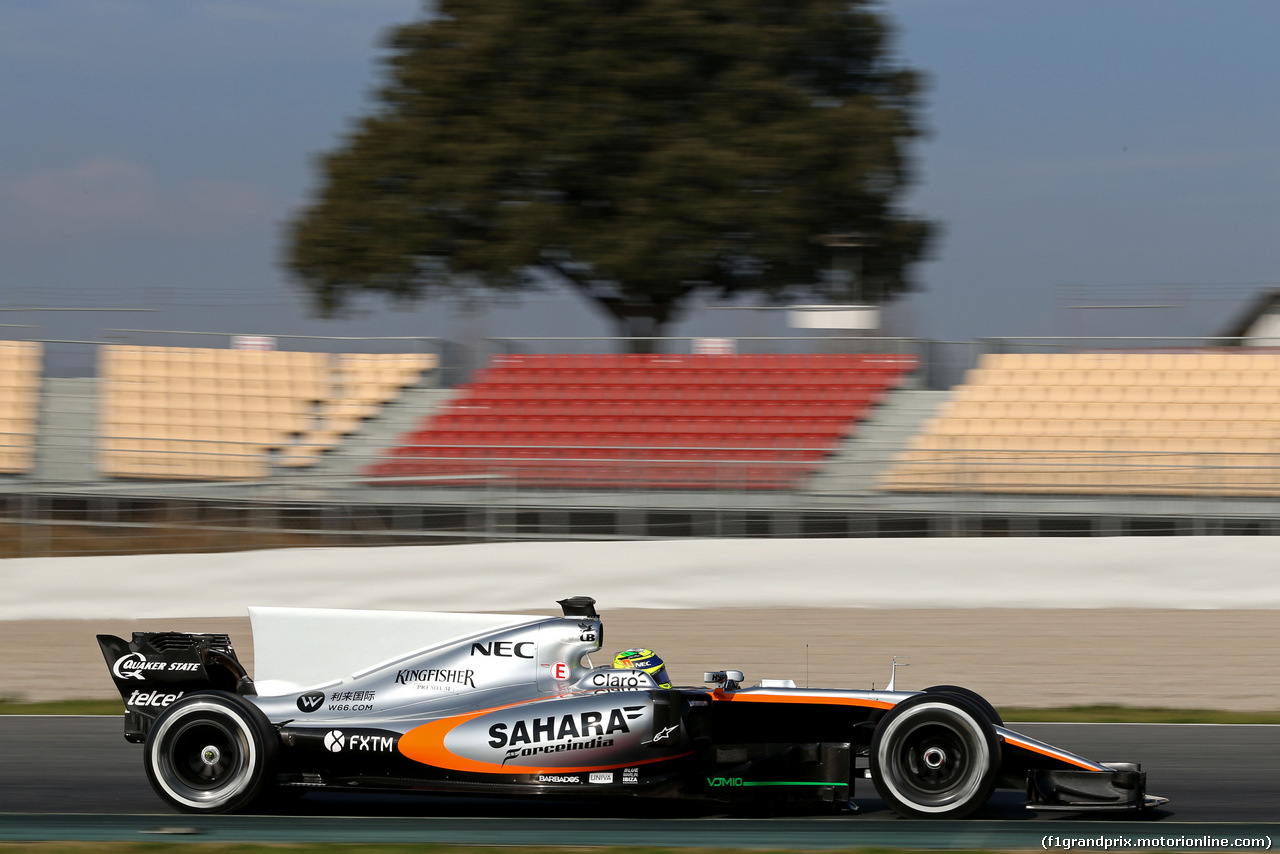 TEST F1 BARCELLONA 27 FEBBRAIO, Sergio Perez (MEX) Sahara Force India F1  
27.02.2017.