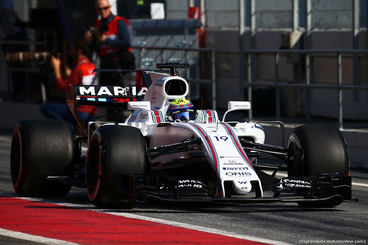 TEST F1 BARCELLONA 27 FEBBRAIO, Felipe Massa (BRA) Williams FW40.
27.02.2017.