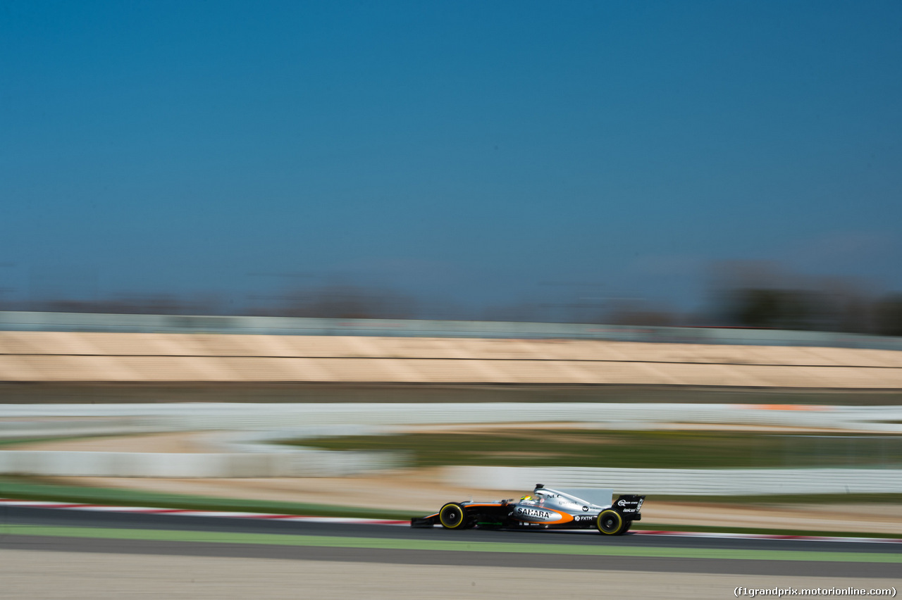 TEST F1 BARCELLONA 27 FEBBRAIO, Sergio Perez (MEX) Sahara Force India F1 VJM10.
27.02.2017.