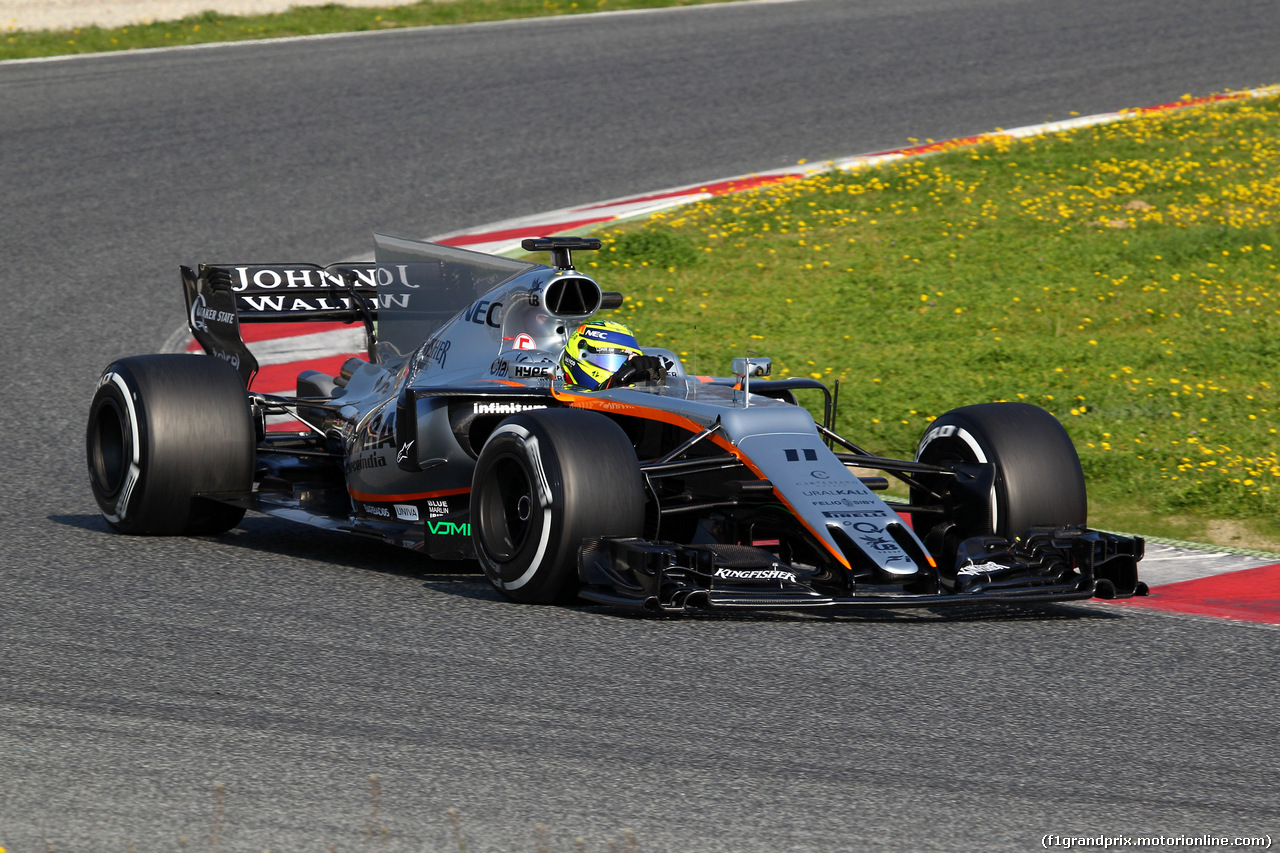 TEST F1 BARCELLONA 27 FEBBRAIO, 27.02.2017 - Sergio Perez (MEX) Sahara Force India F1 VJM010