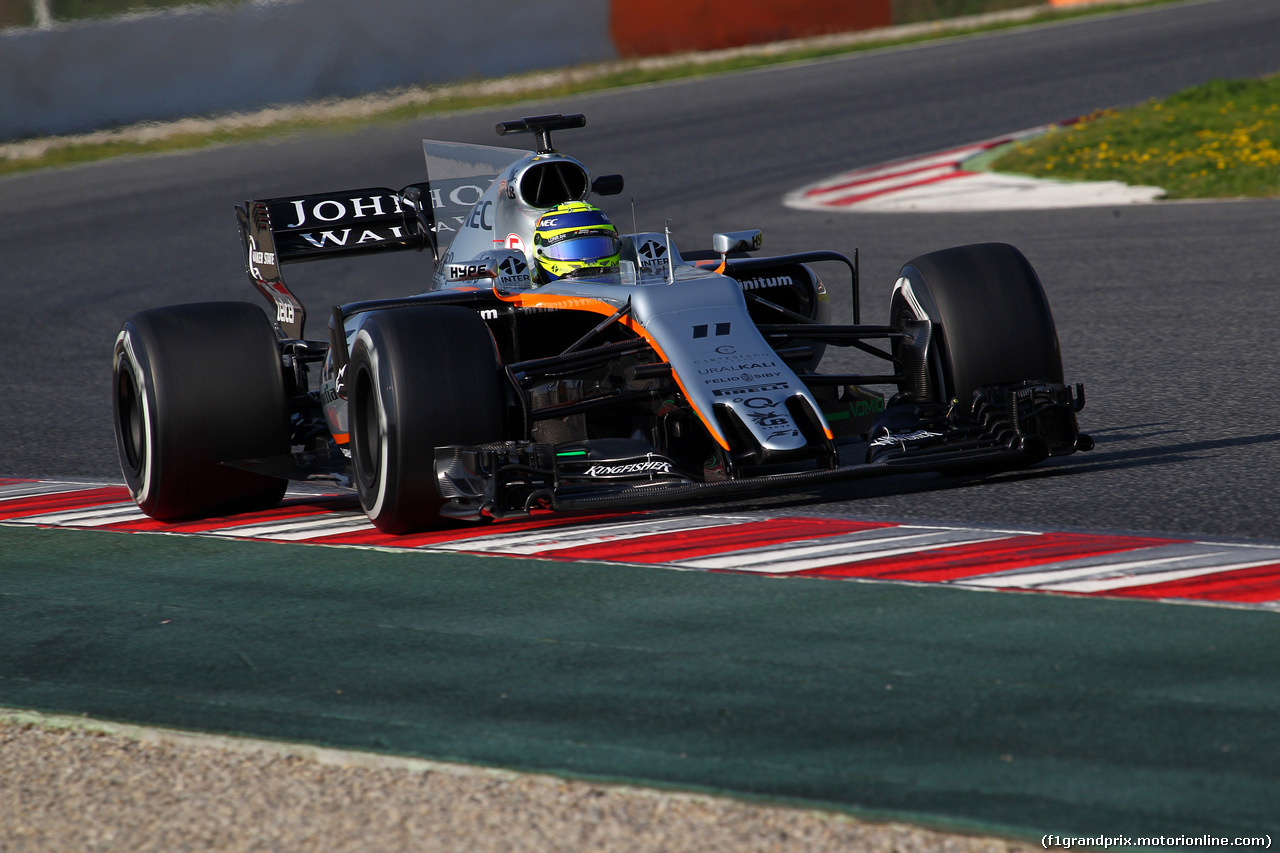 TEST F1 BARCELLONA 27 FEBBRAIO, 27.02.2017 - Sergio Perez (MEX) Sahara Force India F1 VJM010