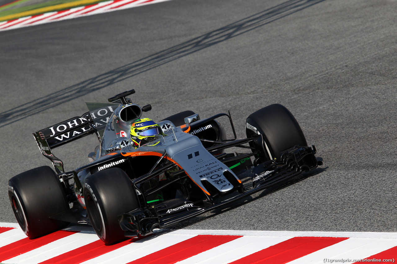 TEST F1 BARCELLONA 27 FEBBRAIO, 27.02.2017 - Sergio Perez (MEX) Sahara Force India F1 VJM010