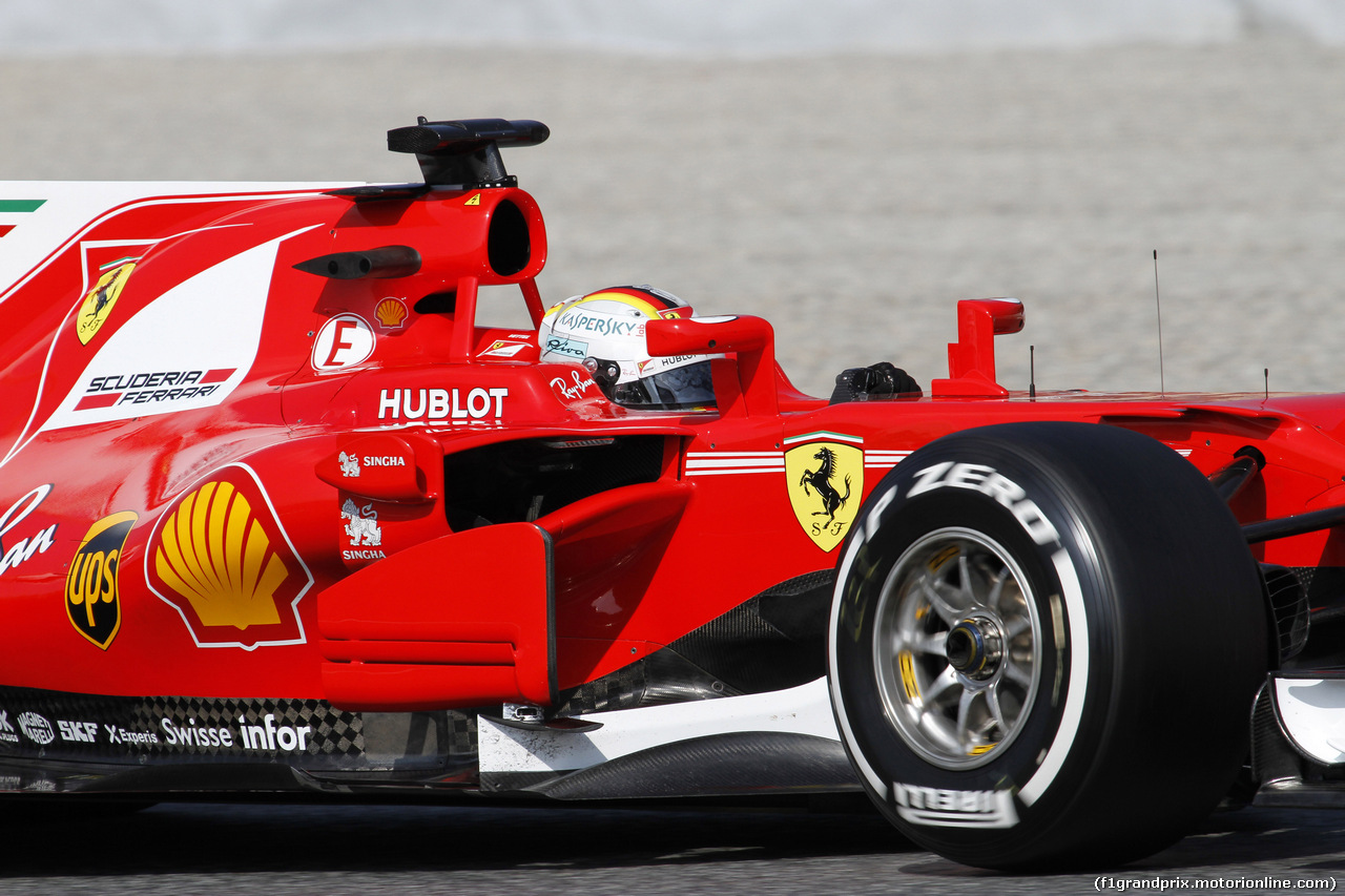 TEST F1 BARCELLONA 27 FEBBRAIO, 27.02.2017 - Sebastian Vettel (GER) Ferrari SF70H