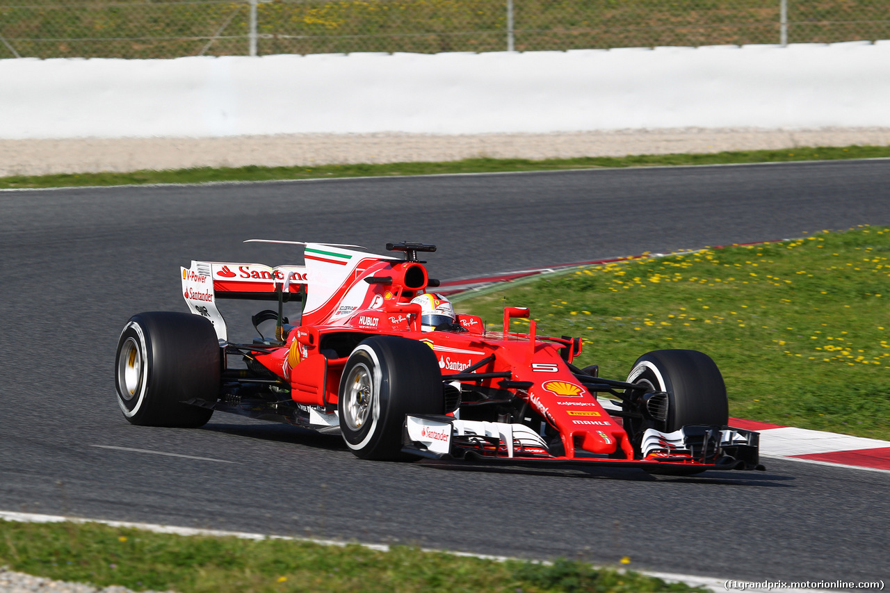 TEST F1 BARCELLONA 27 FEBBRAIO, 27.02.2017 - Sebastian Vettel (GER) Ferrari SF70H