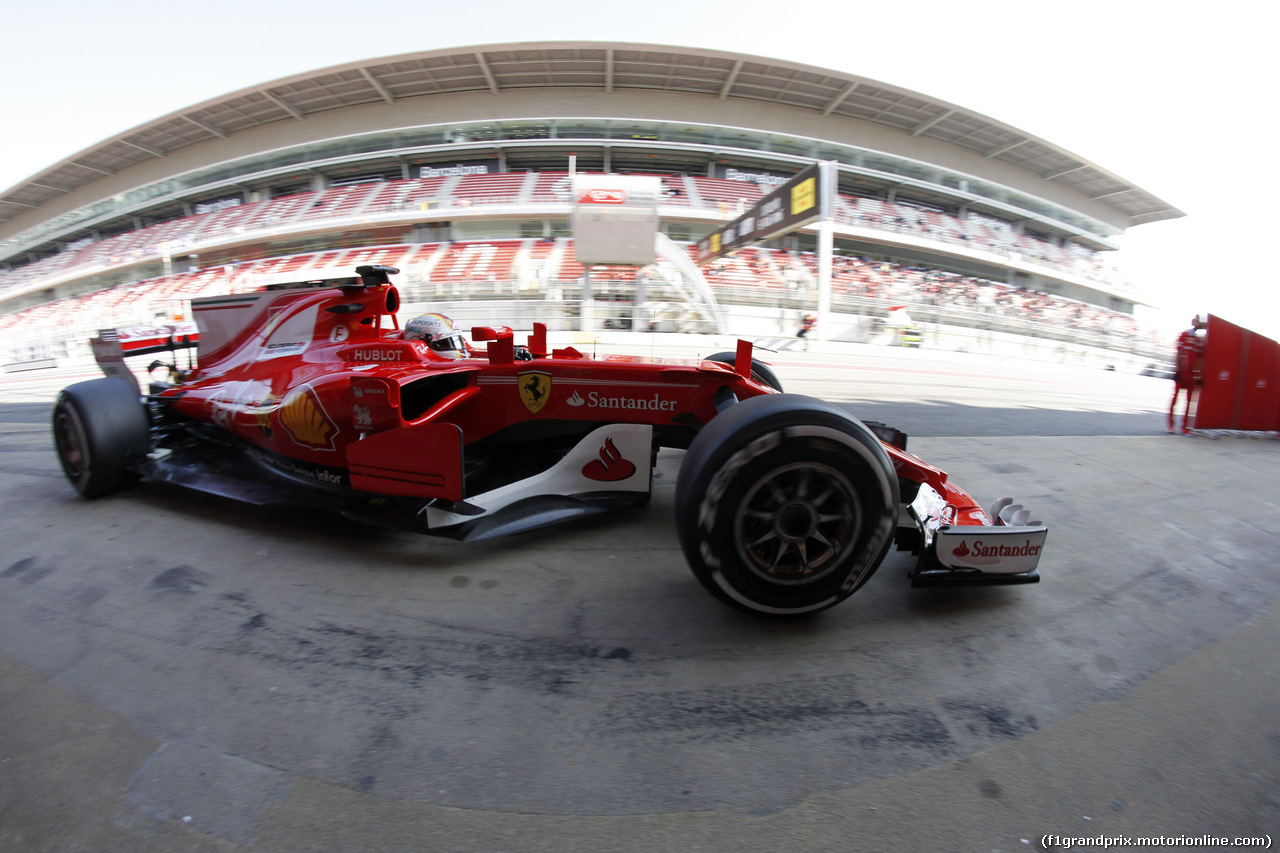 TEST F1 BARCELLONA 27 FEBBRAIO, 27.02.2017 - Sebastian Vettel (GER) Ferrari SF70H