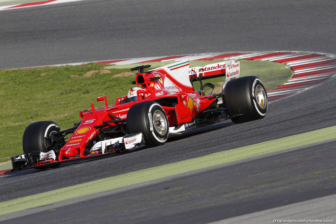 TEST F1 BARCELLONA 27 FEBBRAIO, 27.02.2017 - Sebastian Vettel (GER) Ferrari SF70H