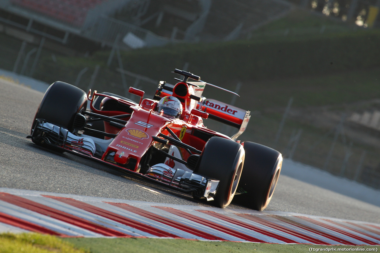 TEST F1 BARCELLONA 27 FEBBRAIO, 27.02.2017 - Sebastian Vettel (GER) Ferrari SF70H