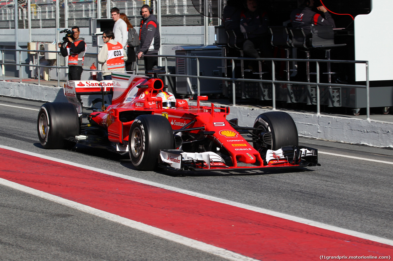 TEST F1 BARCELLONA 27 FEBBRAIO, 27.02.2017 - Sebastian Vettel (GER) Ferrari SF70H