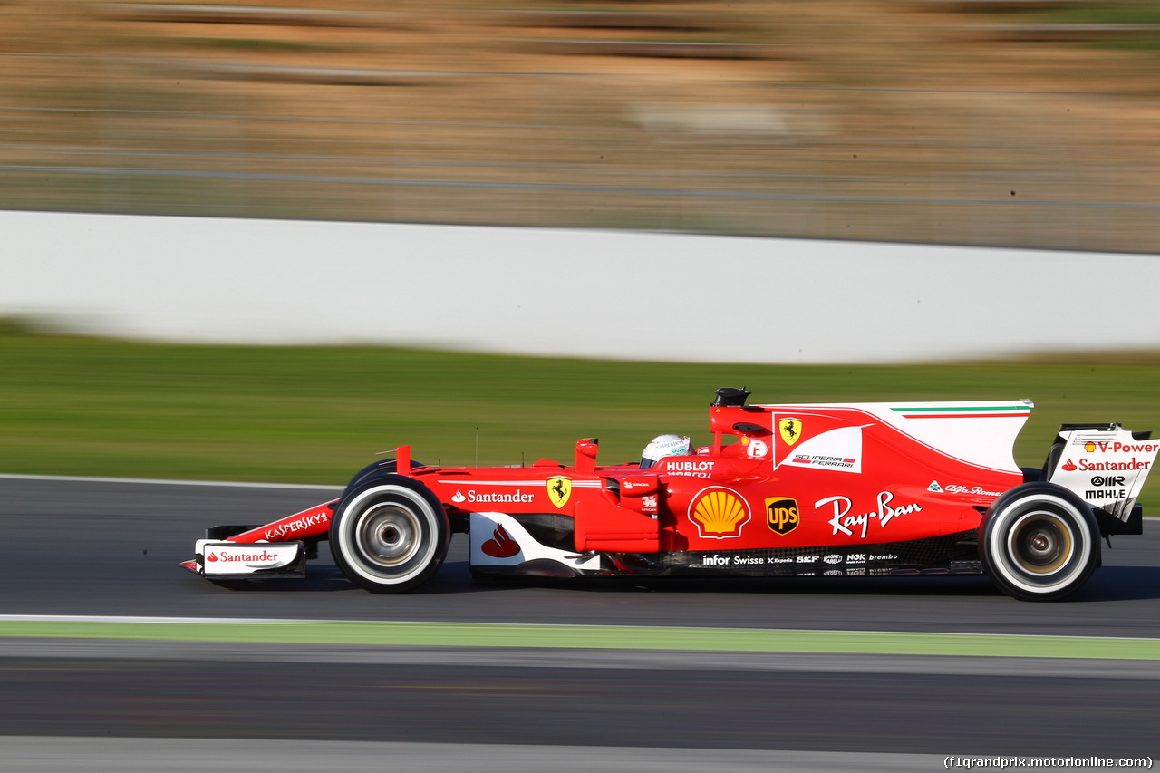 TEST F1 BARCELLONA 27 FEBBRAIO, 27.02.2017 - Sebastian Vettel (GER) Ferrari SF70H