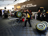 TEST F1 BARCELLONA 27 FEBBRAIO, Pirelli tecnician working on Mercedes AMG F1 tyres.
27.02.2017.