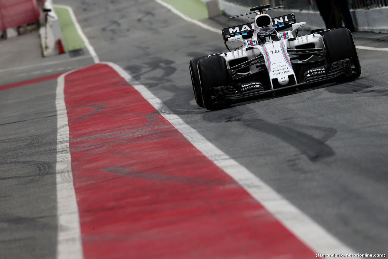 TEST F1 BARCELLONA 28 FEBBRAIO, Lance Stroll (CDN) Williams FW40.
28.02.2017.