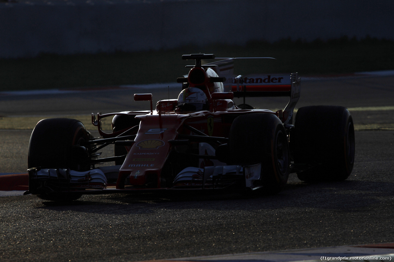 TEST F1 BARCELLONA 28 FEBBRAIO, 27.02.2017 - Sebastian Vettel (GER) Ferrari SF70H