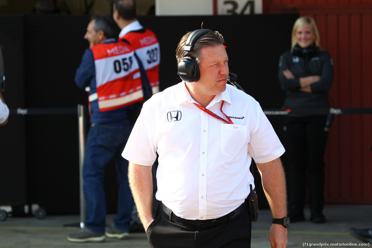 TEST F1 BARCELLONA 28 FEBBRAIO, 27.02.2017 - Zak Brown (USA) McLaren Executive Director
