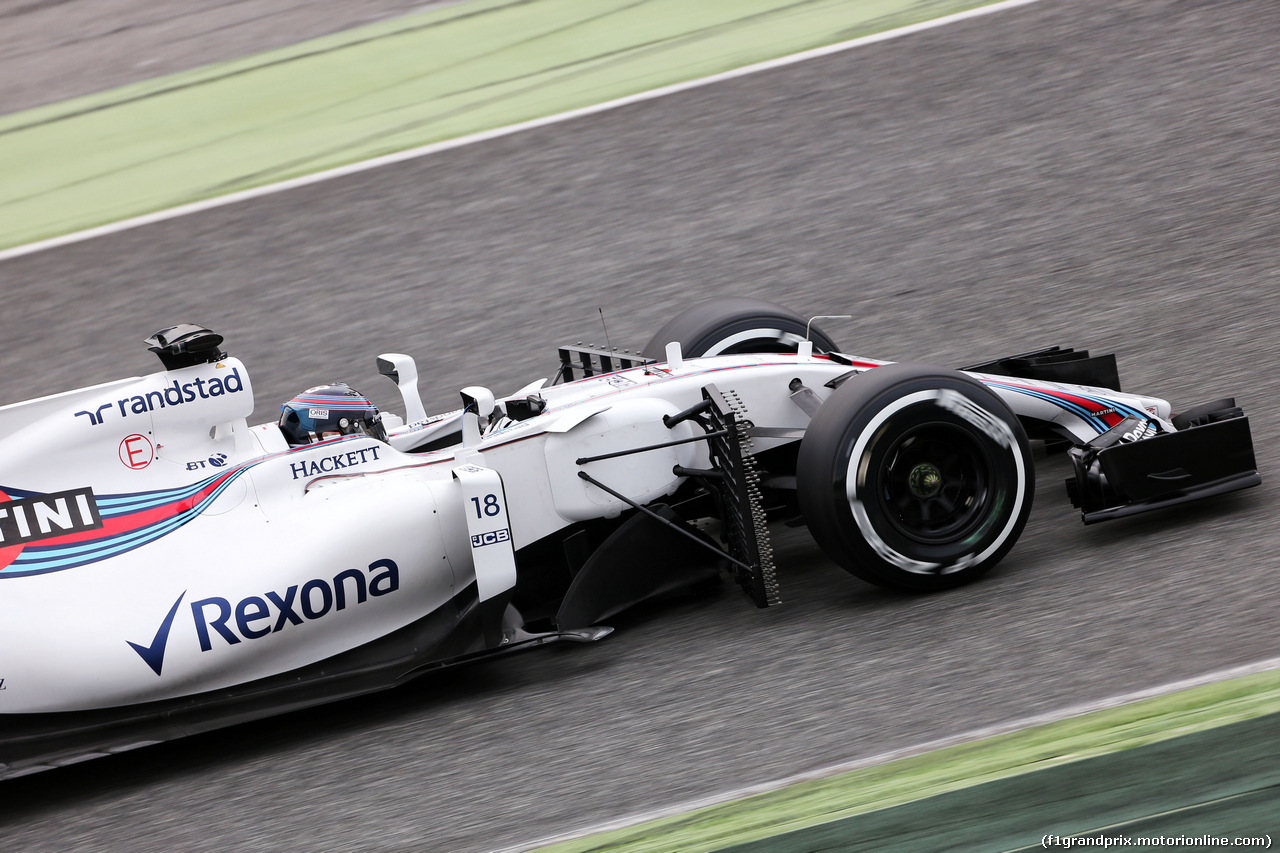 TEST F1 BARCELLONA 28 FEBBRAIO, Lance Stroll (CDN) Williams FW40 running sensor equipment.
28.02.2017.