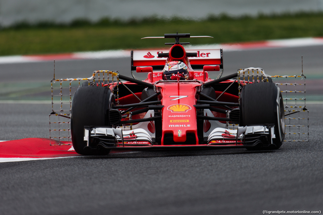 TEST F1 BARCELLONA 28 FEBBRAIO, Kimi Raikkonen (FIN) Ferrari SF70H running sensor equipment.
28.02.2017.
