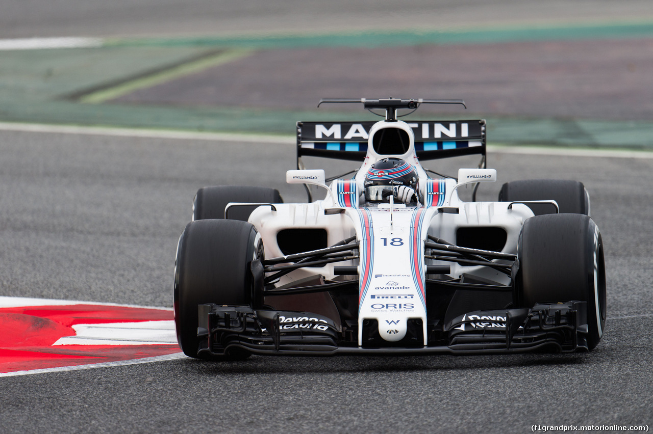 TEST F1 BARCELLONA 28 FEBBRAIO, Lance Stroll (CDN) Williams FW40.
28.02.2017.